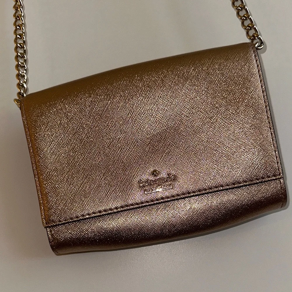 Kate Spade Rose Gold Metallic Crossbody Bag